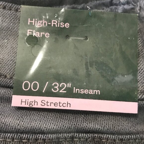 00 - Womens Mid-Rise Flare Denim Jeans - Wild Fable - Gray Wash - Picture 4 of 5